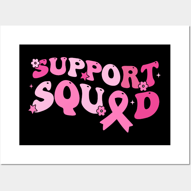 Breast Cancer Warrior Support Squad Breast Cancer Awareness Women Wall Art by Ene Alda